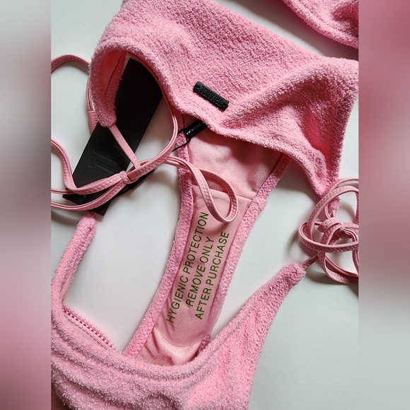 Triangl Aster Pink Terry Swimuit Set Size M - Picture 3 of 6